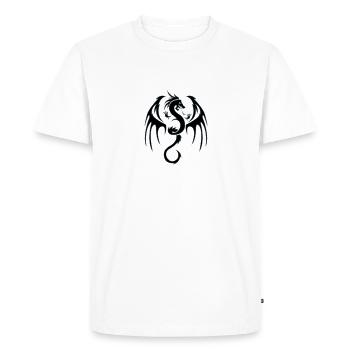 dragon tribal - T-shirt Premium bio Homme - blanc - Devant - Nico (187cm)
