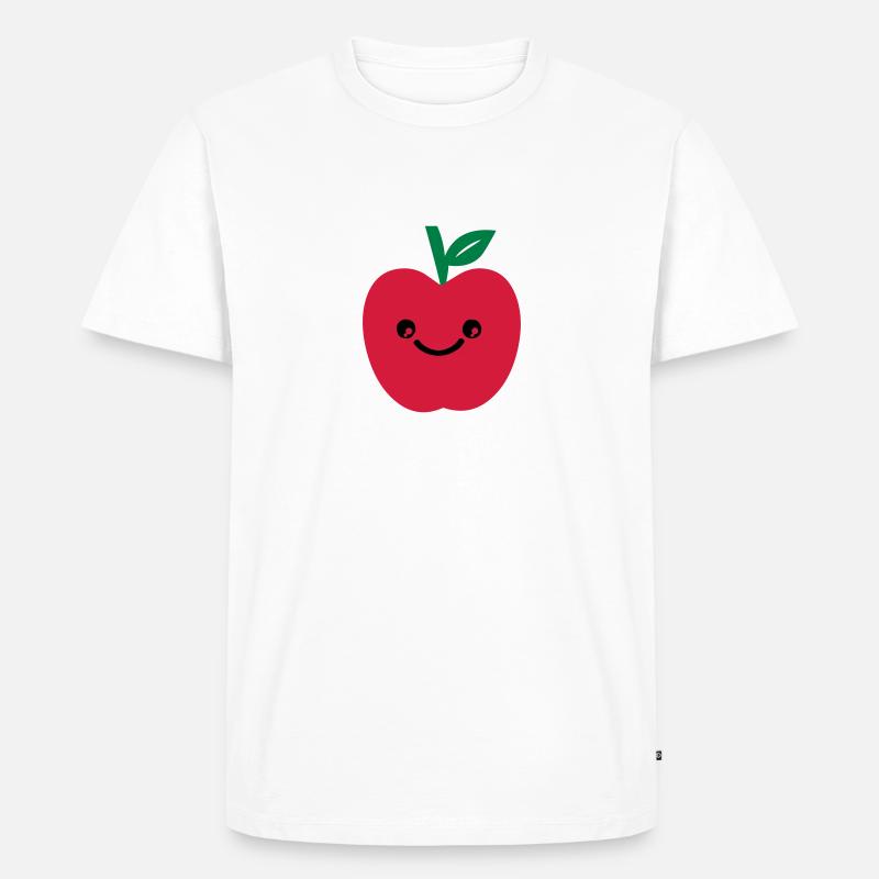 apfel smile - Männer Premium Bio T-Shirt - undefined