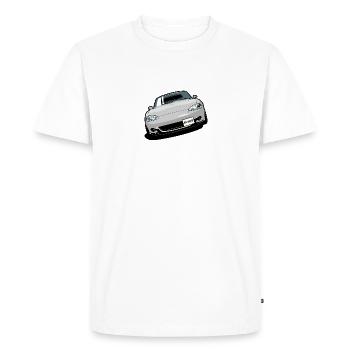White NB - Men's Premium Organic T-Shirt - white - Front - Nico (187cm)