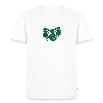 2 drôle de long serpents de dessins animés comique - T-shirt Premium bio Homme - blanc - Devant - Nico (187cm)