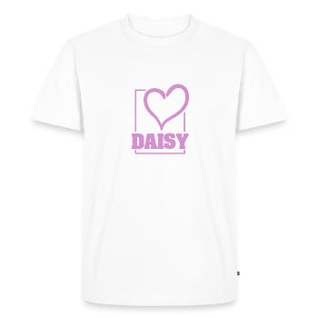 Épouser Daisy - T-shirt Premium bio Homme - blanc - Devant - Nico (187cm)