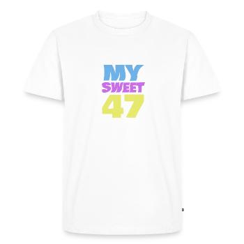 47 - T-shirt Premium bio Homme - blanc - Devant - Nico (187cm)