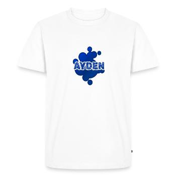 First name Ayden - Men's Premium Organic T-Shirt - white - Front - Nico (187cm)