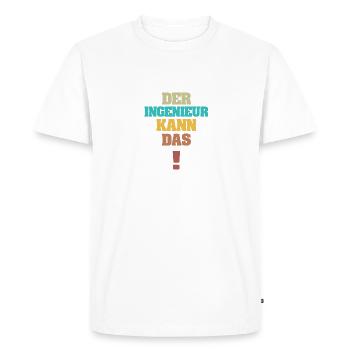 Engineer as Funny - Men's Premium Organic T-Shirt - white - Front - Nico (187cm)