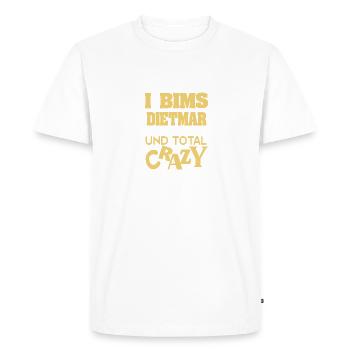 Dietmar as a first name - Men's Premium Organic T-Shirt - white - Front - Nico (187cm)