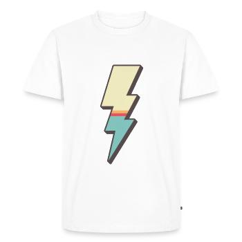 Lightning - Men's Premium Organic T-Shirt - white - Front - Nico (187cm)