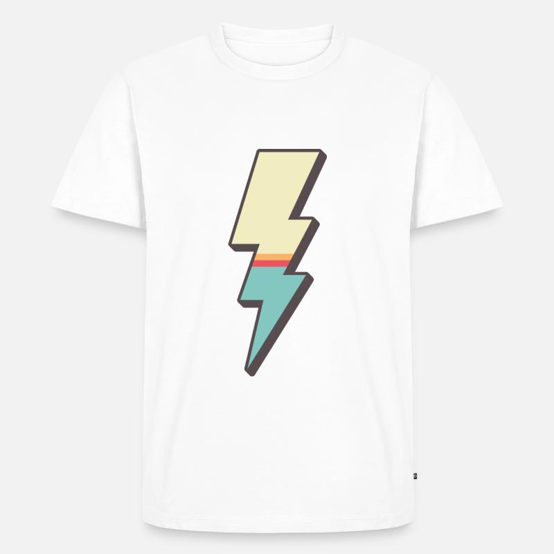 Blitz - Männer Premium Bio T-Shirt - Weiß
