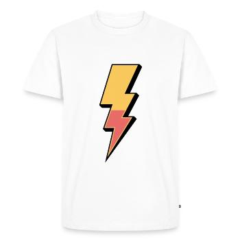 Lightning - Men's Premium Organic T-Shirt - white - Front - Nico (187cm)