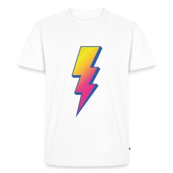 Lightning - Men's Premium Organic T-Shirt - white - Front - Nico (187cm)