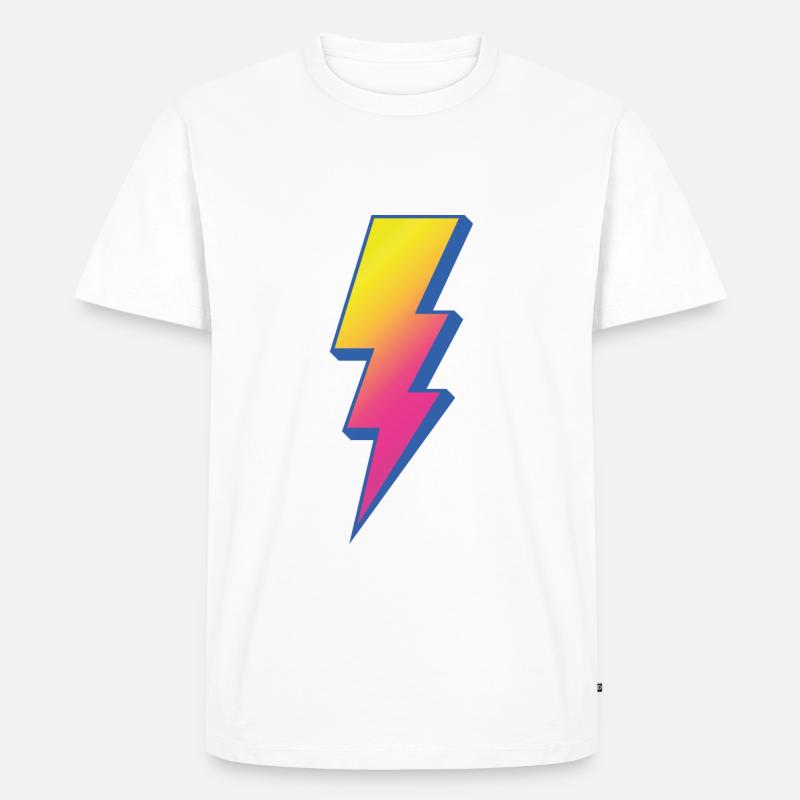 Blitz - Männer Premium Bio T-Shirt - Weiß