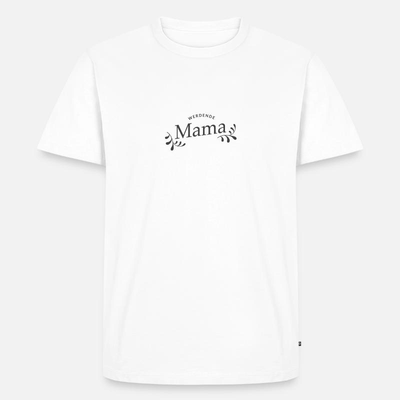Werdende Mama - Männer Premium Bio T-Shirt - Weiß