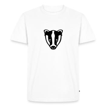 Badger - Men's Premium Organic T-Shirt - white - Front - Nico (187cm)