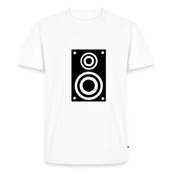 Haut-parleur - Musique - T-shirt Premium bio Homme - blanc - Devant - Nico (187cm)