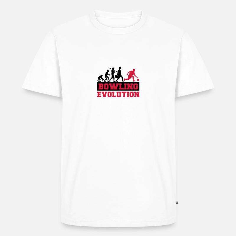 Bowling Evolution - T-shirt Premium bio Homme - blanc