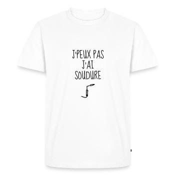 Welding Welder Schweißer Soudage Soudeur - Men's Premium Organic T-Shirt - white - Front - Nico (187cm)