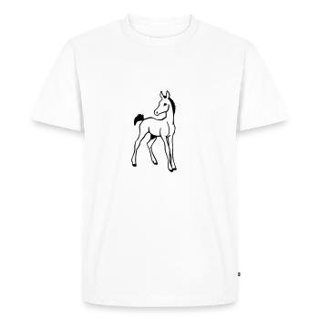 Poulain - T-shirt Premium bio Homme - blanc - Devant - Nico (187cm)