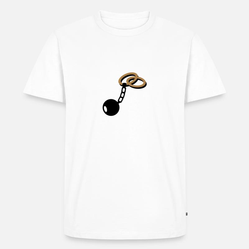 Hochzeit Ringe - Männer Premium Bio T-Shirt - Weiß