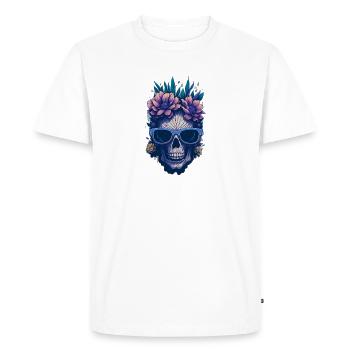 Fantaisie florale astro - T-shirt Premium bio Homme - blanc - Devant - Nico (187cm)