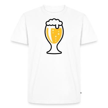 XSnice bulbeuse (2 couleurs) - T-shirt Premium bio Homme - blanc - Devant - Nico (187cm)