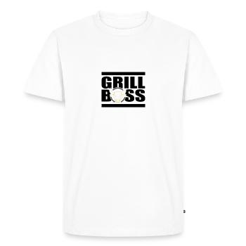 patron du gril 02 - T-shirt Premium bio Homme - blanc - Devant - Nico (187cm)