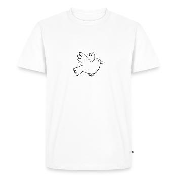 oiseau - T-shirt Premium bio Homme - blanc - Devant - Nico (187cm)