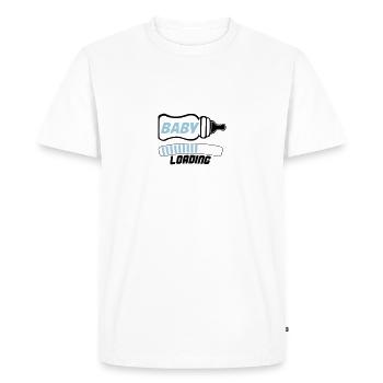 chargement de bébé 2 - T-shirt Premium bio Homme - blanc - Devant - Nico (187cm)