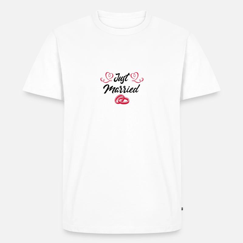 just married ringe - Männer Premium Bio T-Shirt - undefined