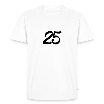 25 - Men's Premium Organic T-Shirt - white - Front - Nico (187cm)
