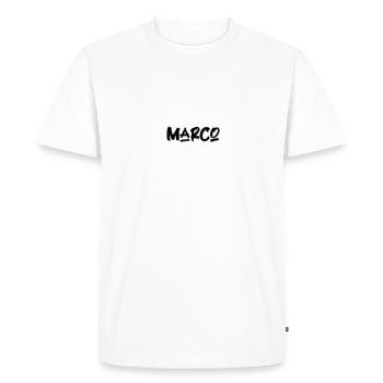 marco 10000 - T-shirt Premium bio Homme - blanc - Devant - Nico (187cm)