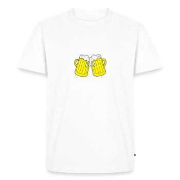 beer glasses - Men's Premium Organic T-Shirt - white - Front - Nico (187cm)