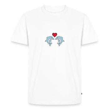 dolphin love 02 - Men's Premium Organic T-Shirt - white - Front - Nico (187cm)