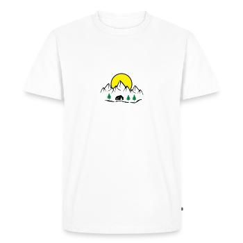 chalet montagnes nature - T-shirt Premium bio Homme - blanc - Devant - Nico (187cm)