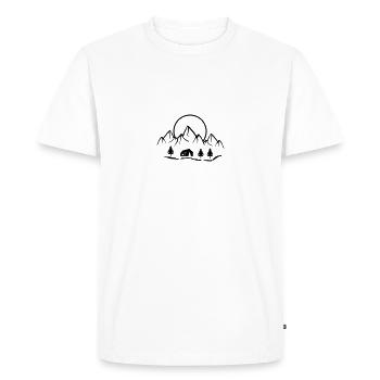 chalet montagnes nature - T-shirt Premium bio Homme - blanc - Devant - Nico (187cm)