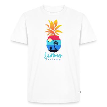 Summer feeling - Men's Premium Organic T-Shirt - white - Front - Nico (187cm)