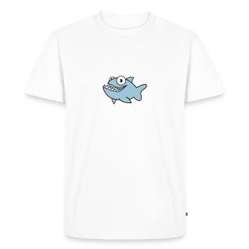 piranha 02 - T-shirt Premium bio Homme - blanc - Devant - Nico (187cm)