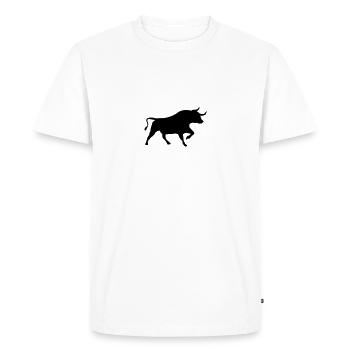 de l’argent - T-shirt Premium bio Homme - blanc - Devant - Nico (187cm)