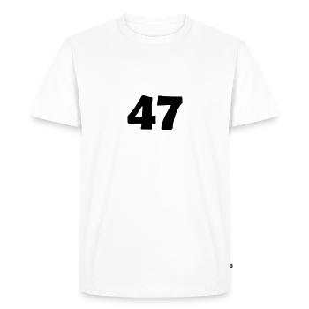 47 - T-shirt Premium bio Homme - blanc - Devant - Nico (187cm)