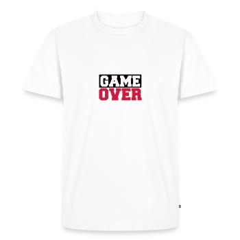 game over - T-shirt Premium bio Homme - blanc - Devant - Nico (187cm)