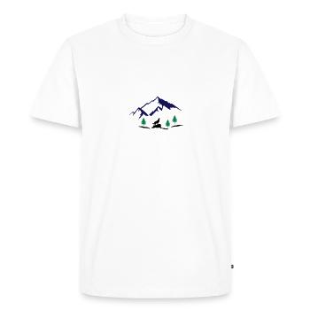 montagnes wolf - T-shirt Premium bio Homme - blanc - Devant - Nico (187cm)