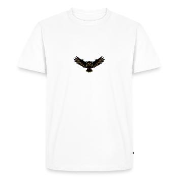 chouette faune 01 - T-shirt Premium bio Homme - blanc - Devant - Nico (187cm)