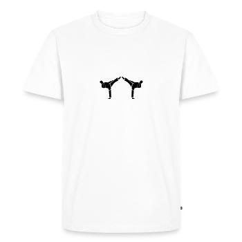 combattant de karaté - T-shirt Premium bio Homme - blanc - Devant - Nico (187cm)