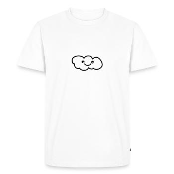 nuage smile - T-shirt Premium bio Homme - blanc - Devant - Nico (187cm)