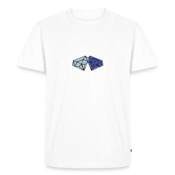 diamants - T-shirt Premium bio Homme - blanc - Devant - Nico (187cm)