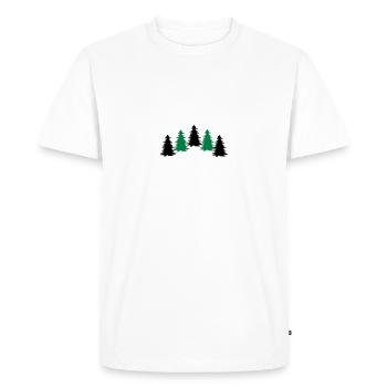 trees forest - Men's Premium Organic T-Shirt - white - Front - Nico (187cm)