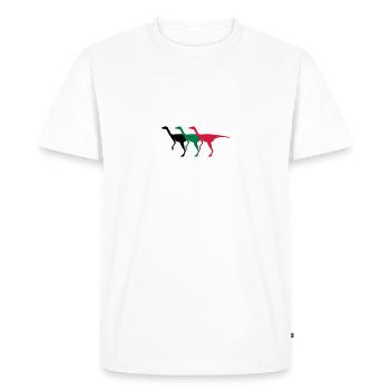 dinos - Men's Premium Organic T-Shirt - white - Front - Nico (187cm)