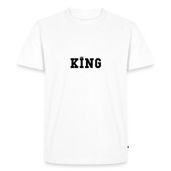 Roi - T-shirt Premium bio Homme - blanc - Devant - Nico (187cm)