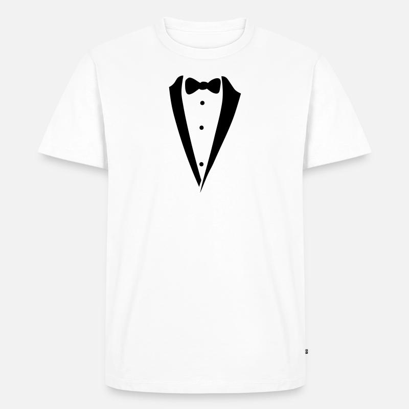 Fliege Kostüm - Männer Premium Bio T-Shirt - Weiß
