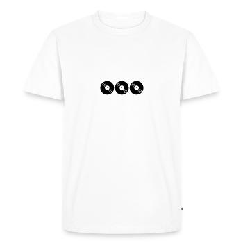 vinyl records - Men's Premium Organic T-Shirt - white - Front - Nico (187cm)