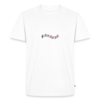 notes de musique 2 - T-shirt Premium bio Homme - blanc - Devant - Nico (187cm)