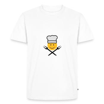 griller - T-shirt Premium bio Homme - blanc - Devant - Nico (187cm)